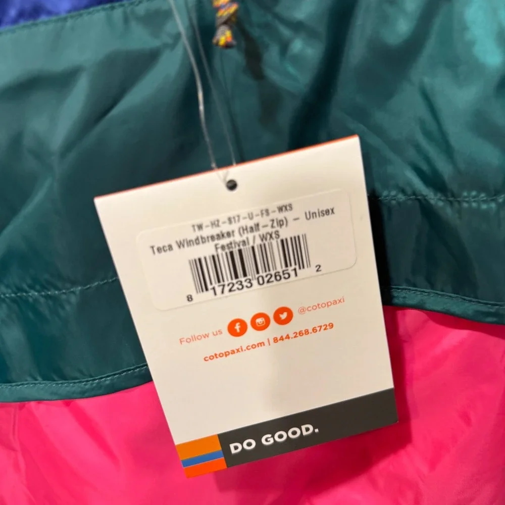Cotopaxi Teca Half Zip Windbreaker Colorblock NWT Packable Women XS Lightweight - Picture 13 of 16